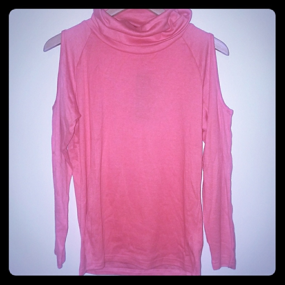 Allegra K cold shoulder turtleneck